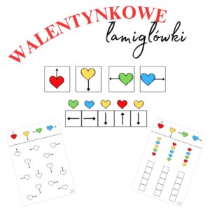 Walentynkowe łamigłówki – karty pracy