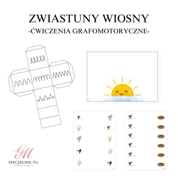 Zwiastuny wiosny – ćwiczenia grafomotoryczne
